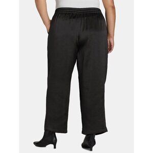 Terra & Sky Wide Leg Satin Dress Pants, Black NWT sz 2x (runs big, fits like 3x)